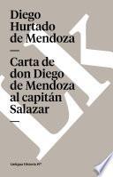 libro Carta De Don Diego De Mendoza Al Capitán Salazar